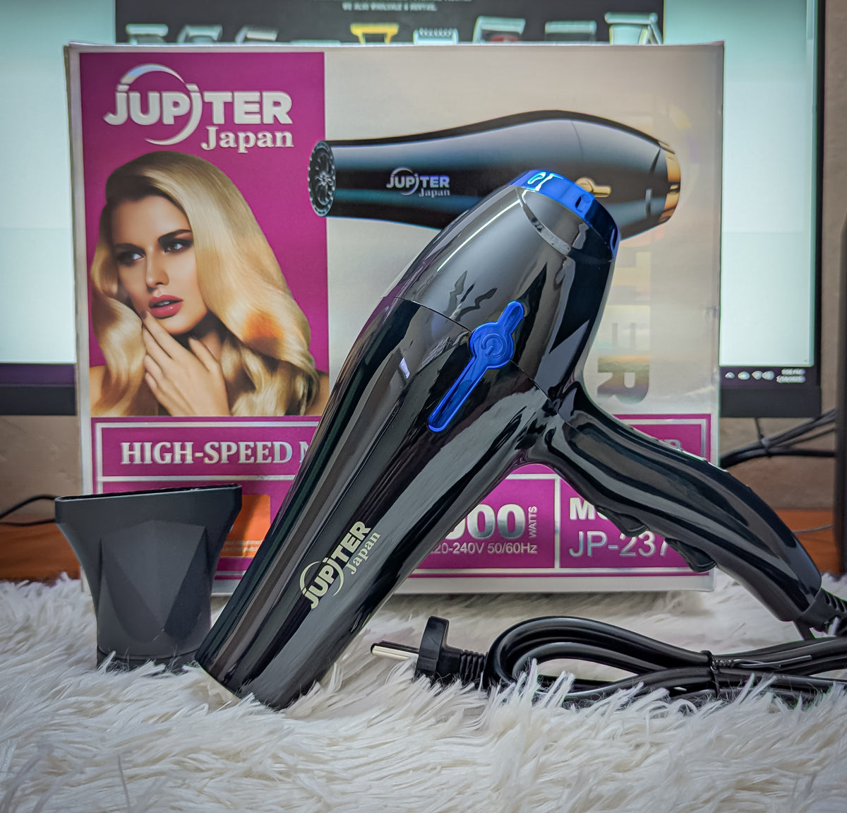 Jupiter JP-2376 Professional Hair Dryer – 5000W High-Power with Hot & Cool Air Modes