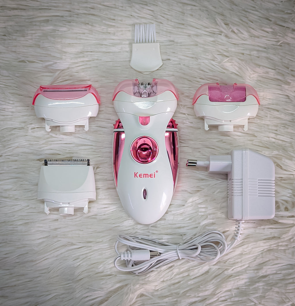 Kemei KM-2530 Professional 4-in-1 Beauty Care Kit – Rechargeable Epilator, Shaver & Trimmer