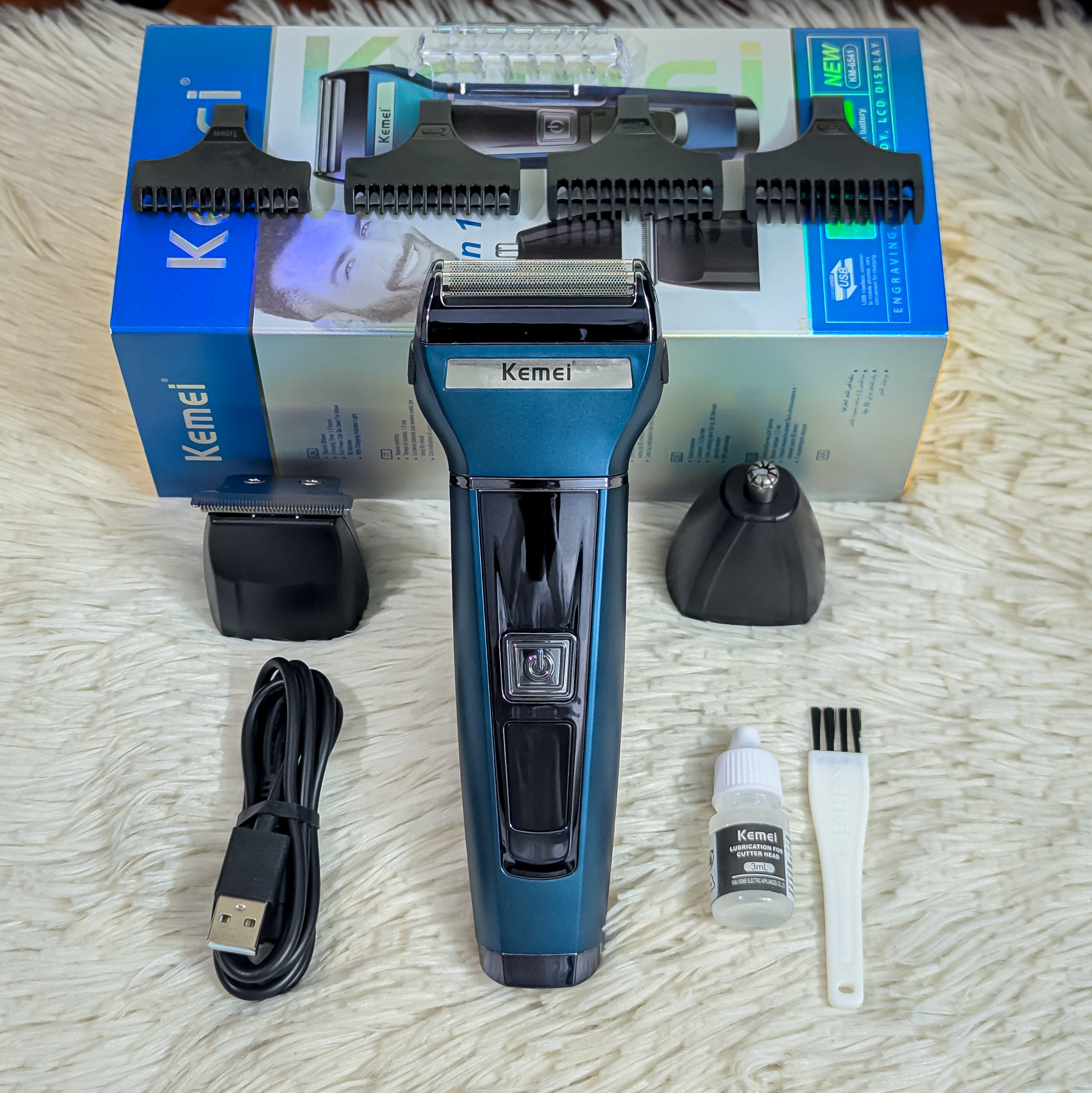 Kemei KM-6541 3-in-1 Multi-Functional Grooming Trimmer