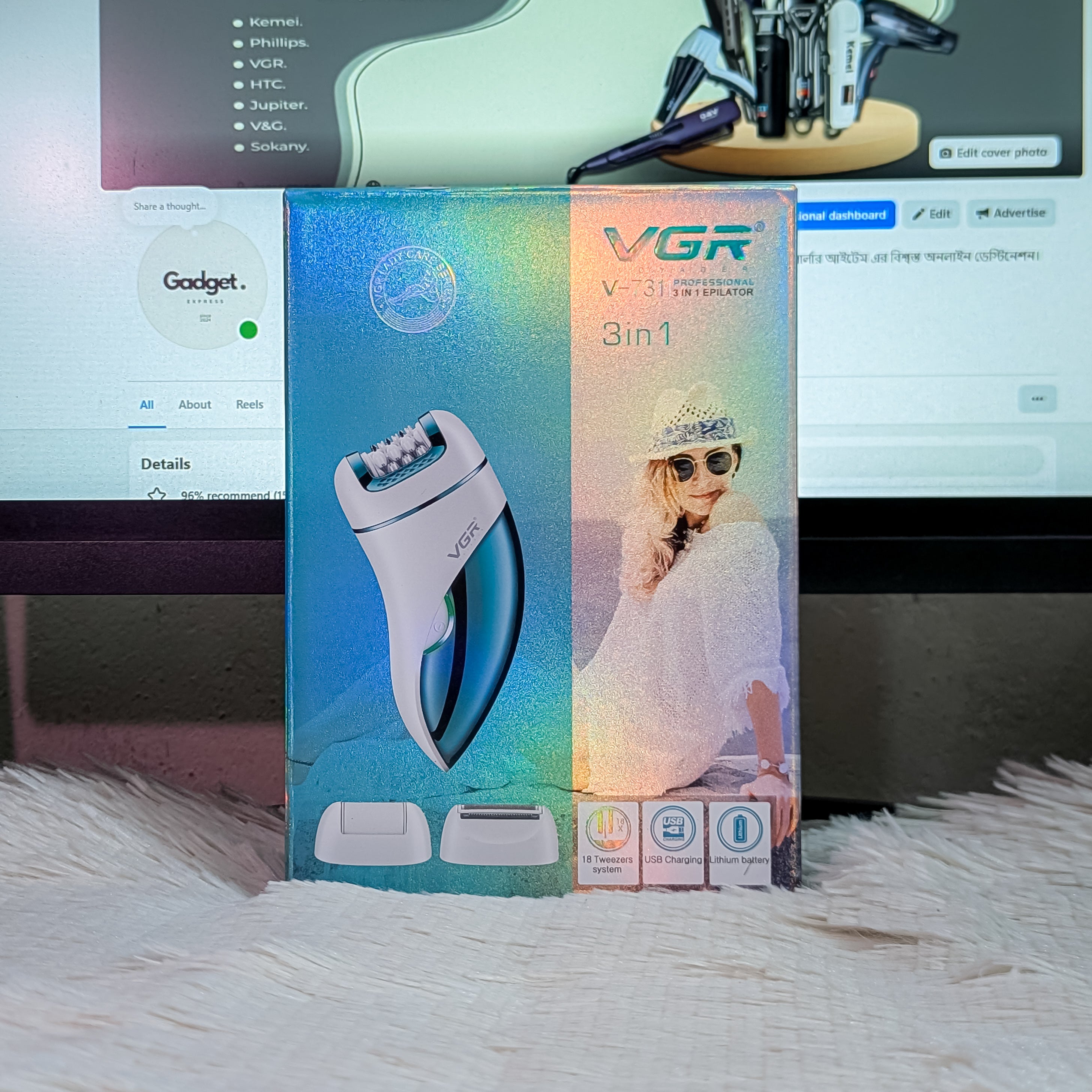 VGR V-731 Professional 3-in-1 Beauty Epilator
