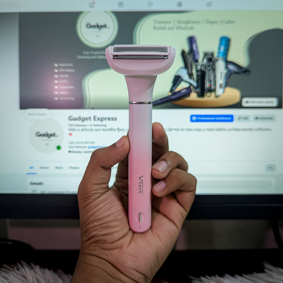 VGR V-611 Professional 3-in-1 Lady Shaver Set – IPX5 Waterproof Multi-Functional Grooming Kit