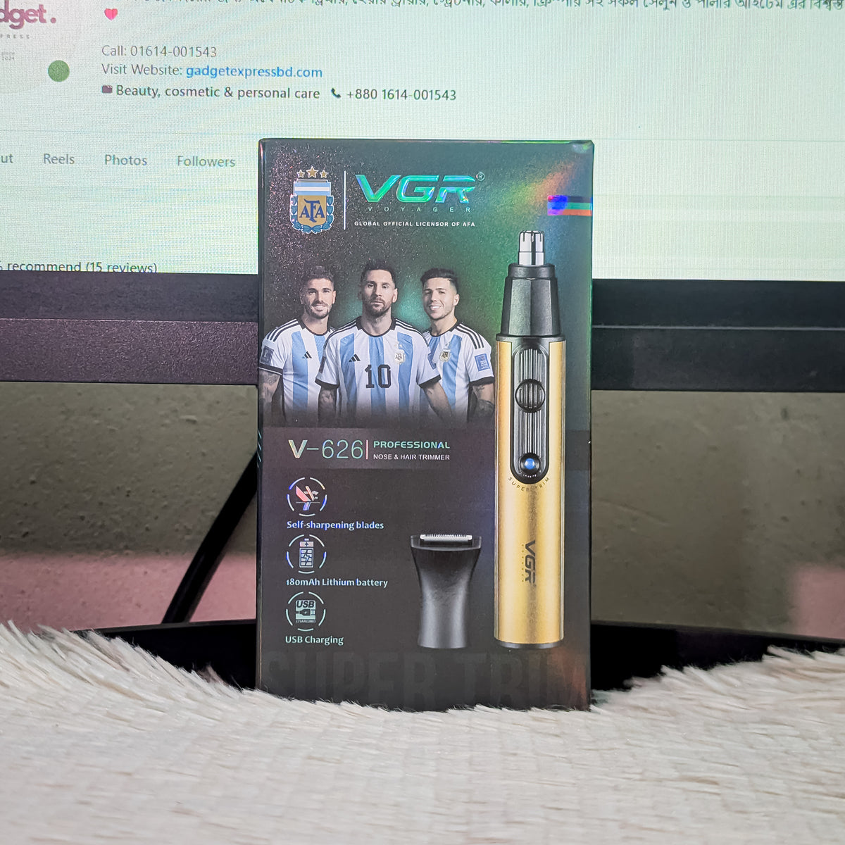 VGR V-626 Professional 2-in-1 Nose & Detail Trimmer