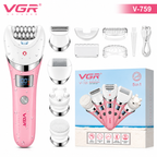 VGR V-759 Professional 5-in-1 Lady Care Set – IPX6 Waterproof Multi-Functional Grooming Kit