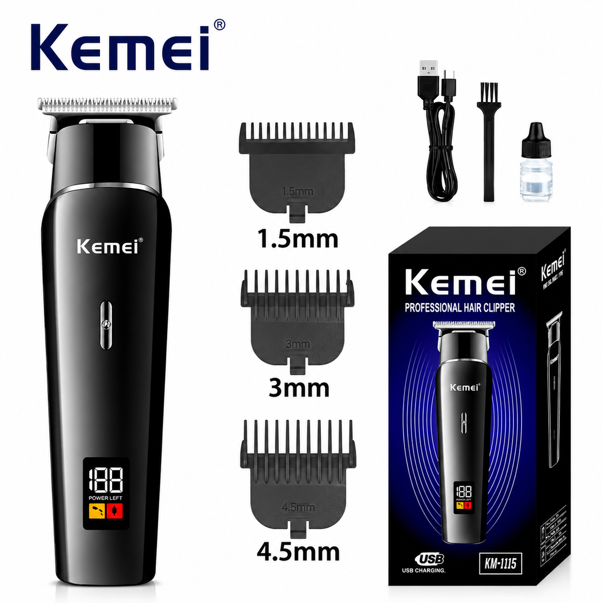 Kemei KM-1113 Professional Beard Trimmer