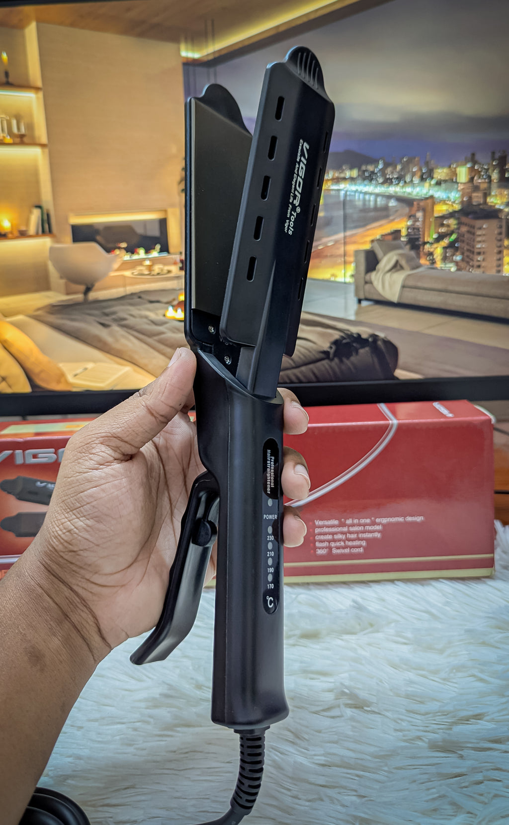 VIGOR V-908 Ceramic Tourmaline Hair Straightener