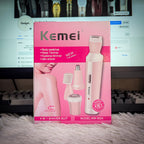 Kemei KM-3024 4-in-1 Rechargeable Lady Shaver & Trimmer