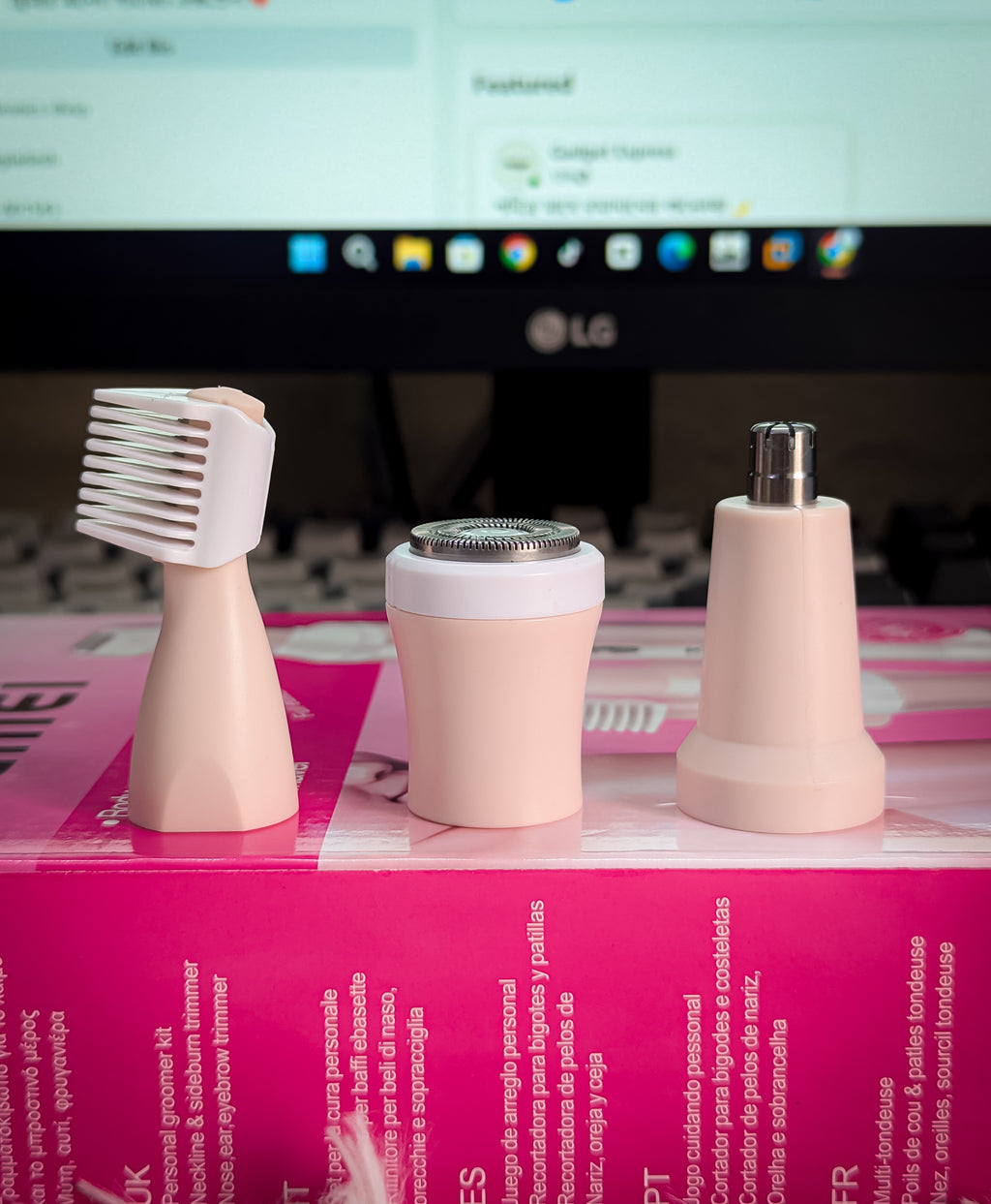 Kemei KM-3024 4-in-1 Rechargeable Lady Shaver & Trimmer