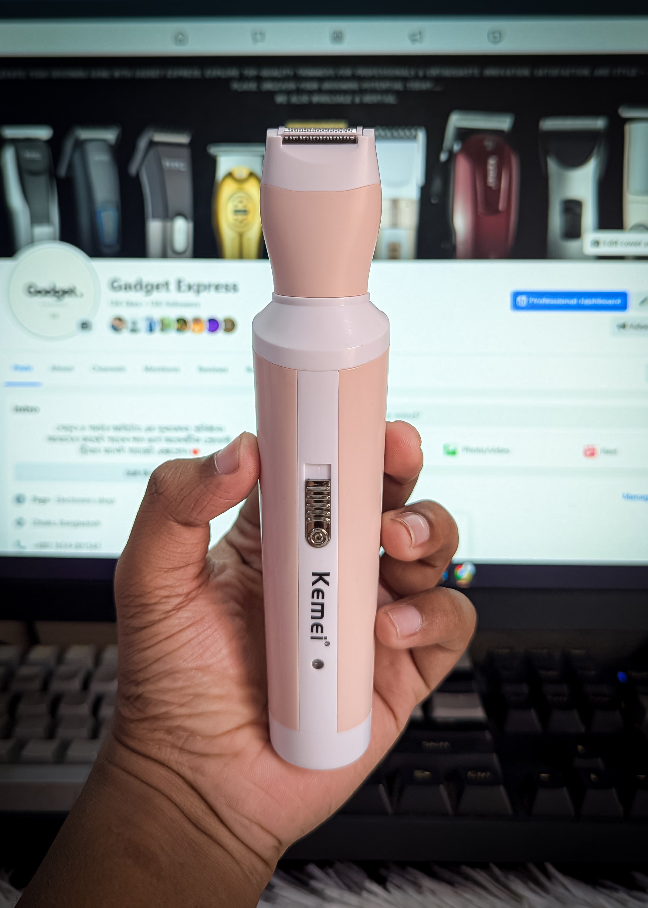 Kemei KM-3024 4-in-1 Rechargeable Lady Shaver & Trimmer