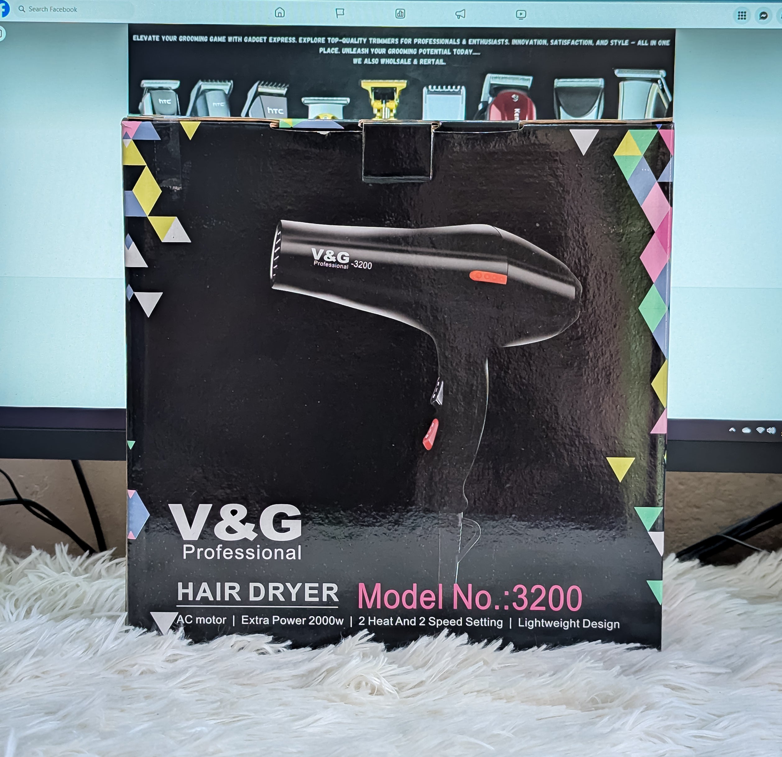 V&G Professional Hair Dryer M-3200 – 1800–2000W