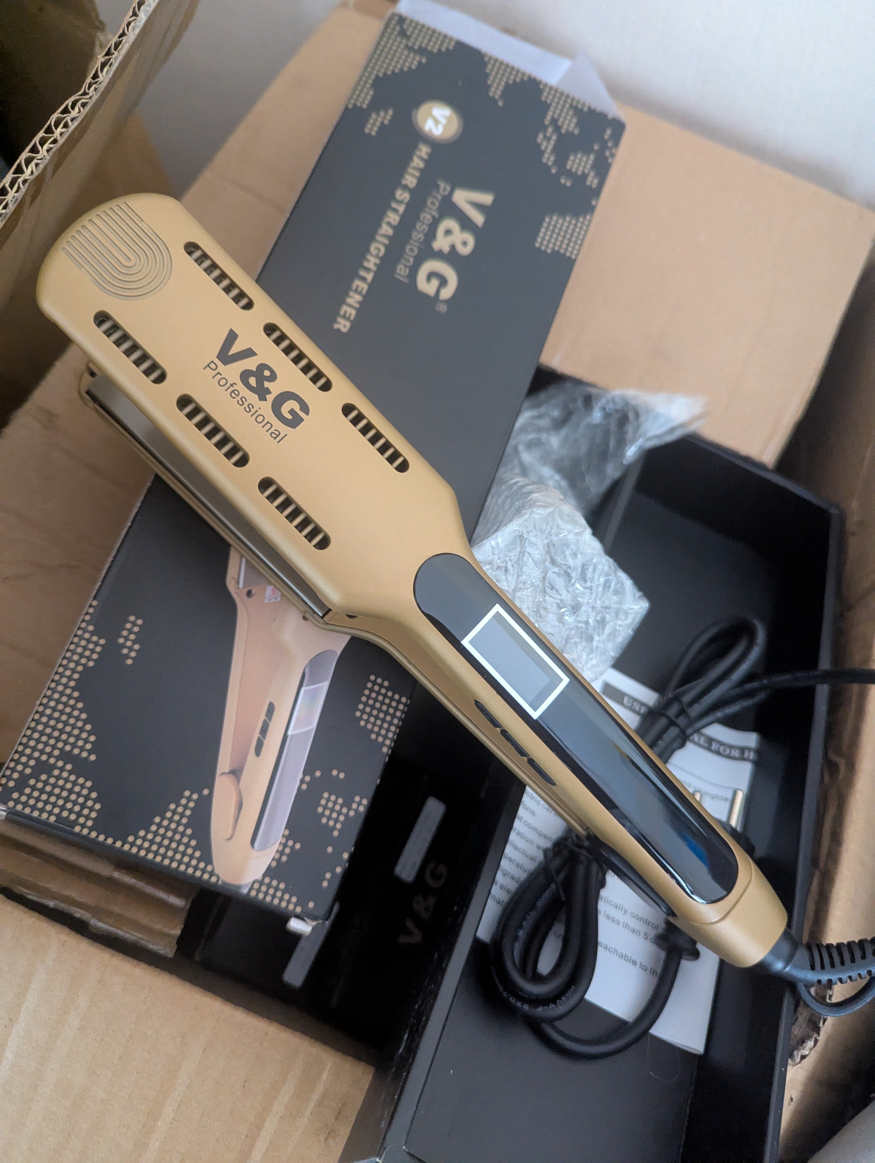 V&G V2 Professional Hair Straightener for Women – 65W Quick-Heating Ceramic Flat Iron