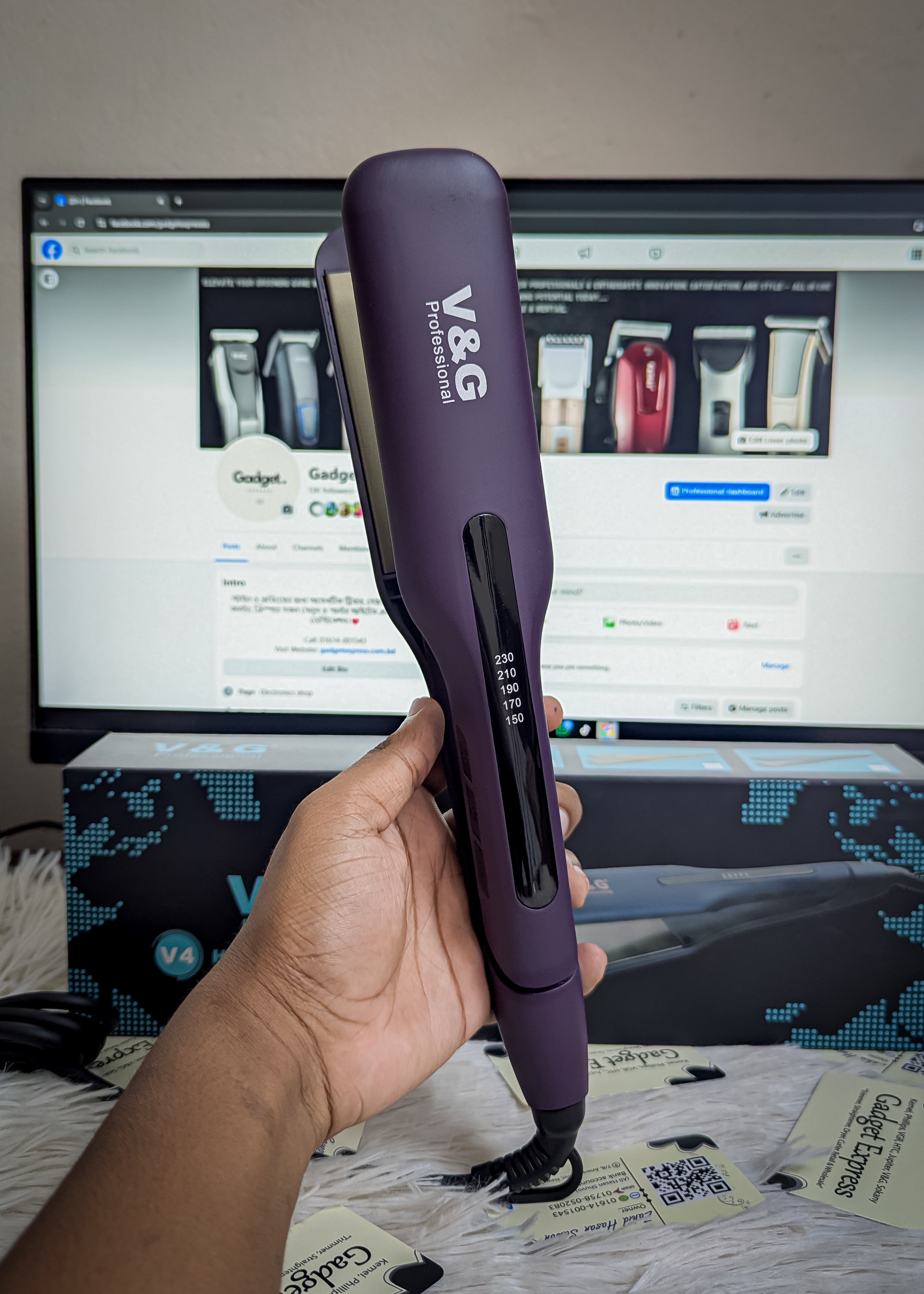 V&amp;G V4 Professional Hair Straightener