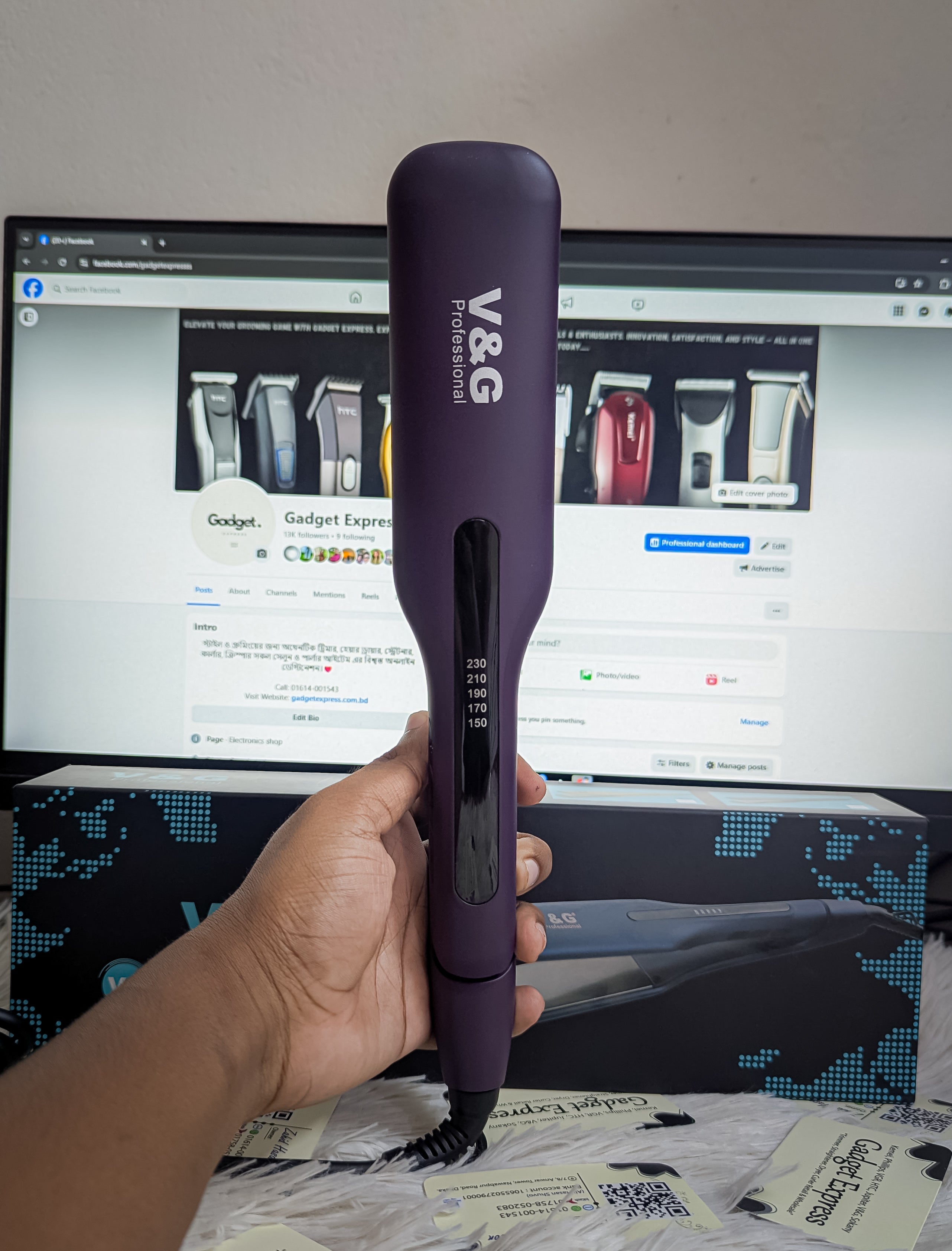 V&amp;G V4 Professional Hair Straightener