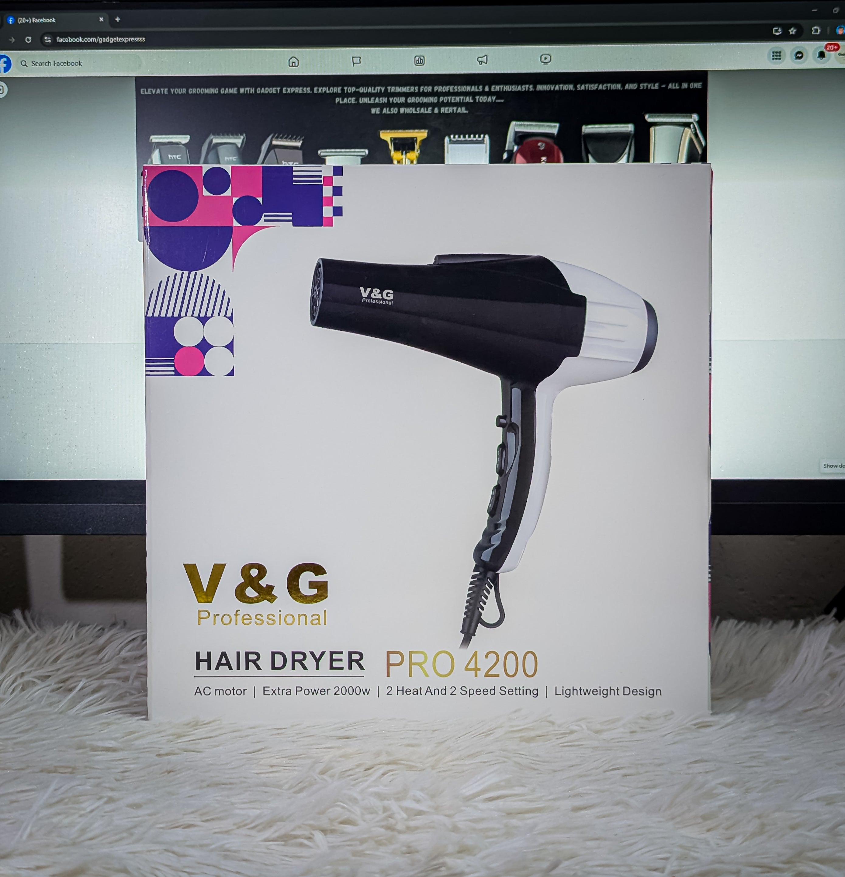 V&G Pro 4200 Professional Hair Dryer – 1800–2300W