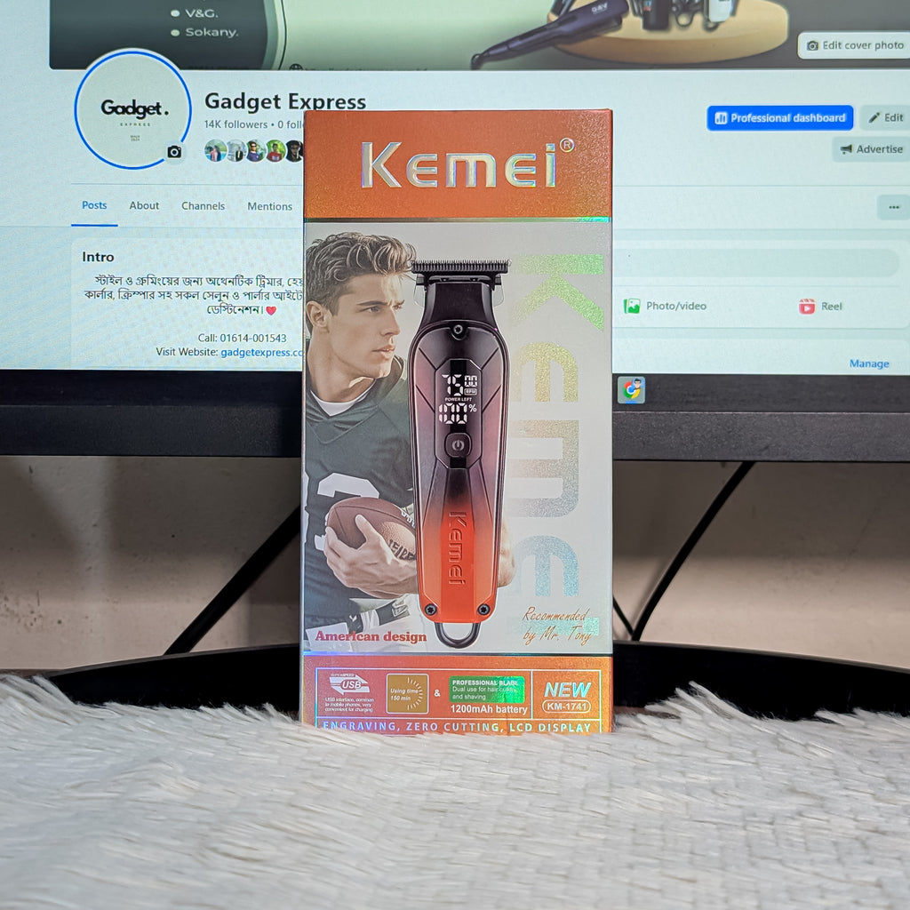 Kemei KM-1741 Professional Rechargeable Beard Trimmer