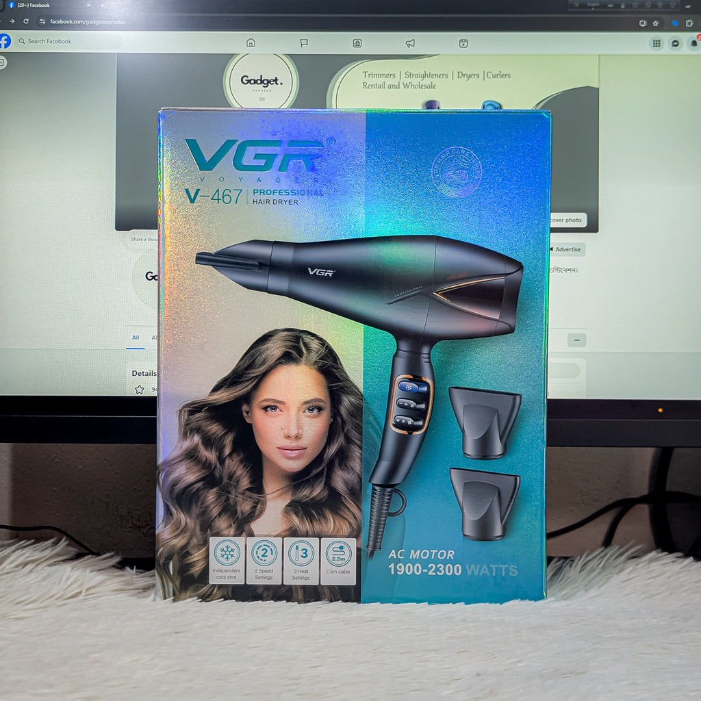 VGR V-467 Professional Ionic Hair Dryer for Women