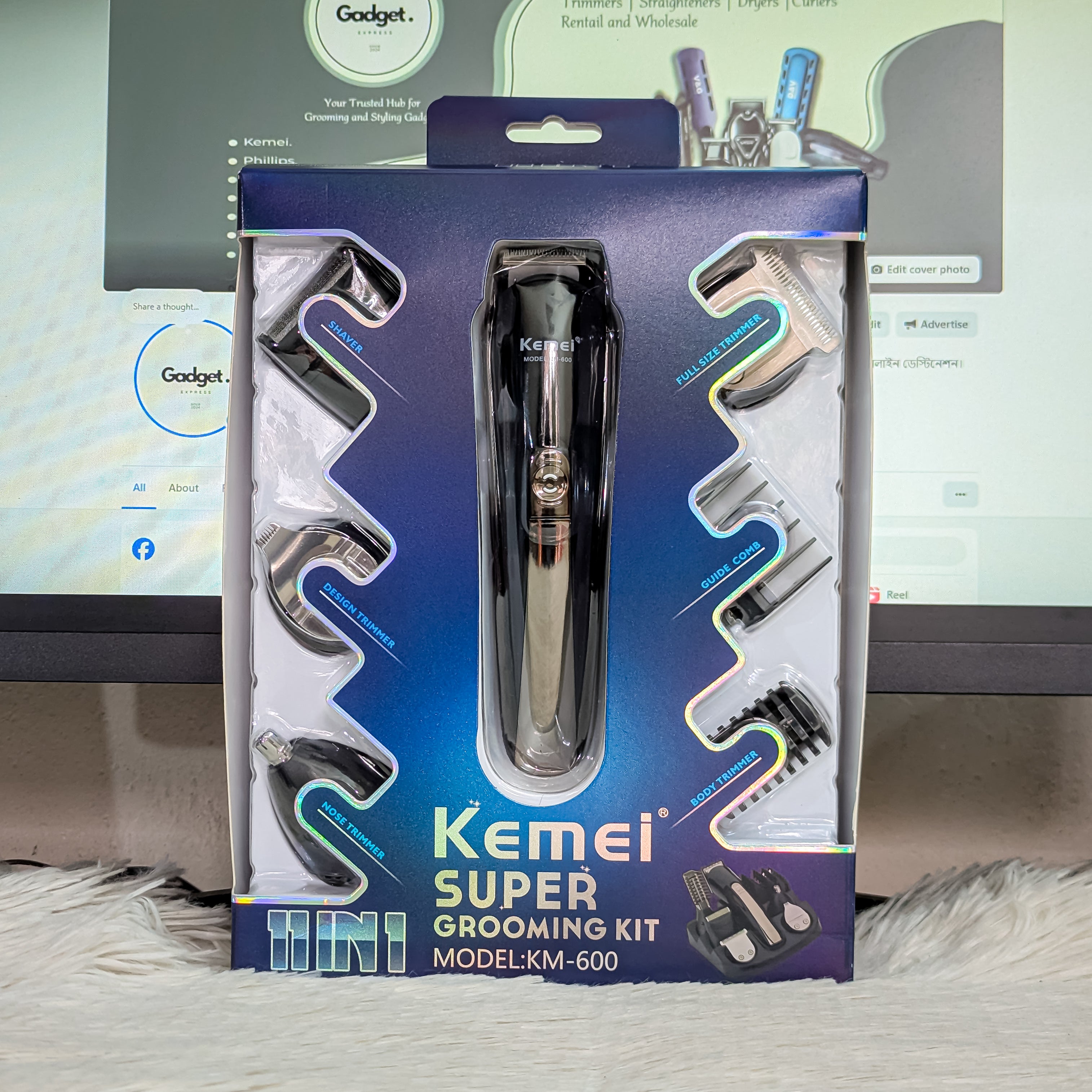 Kemei KM-600 Titanium Blade 11-in-1 Hair Trimmer