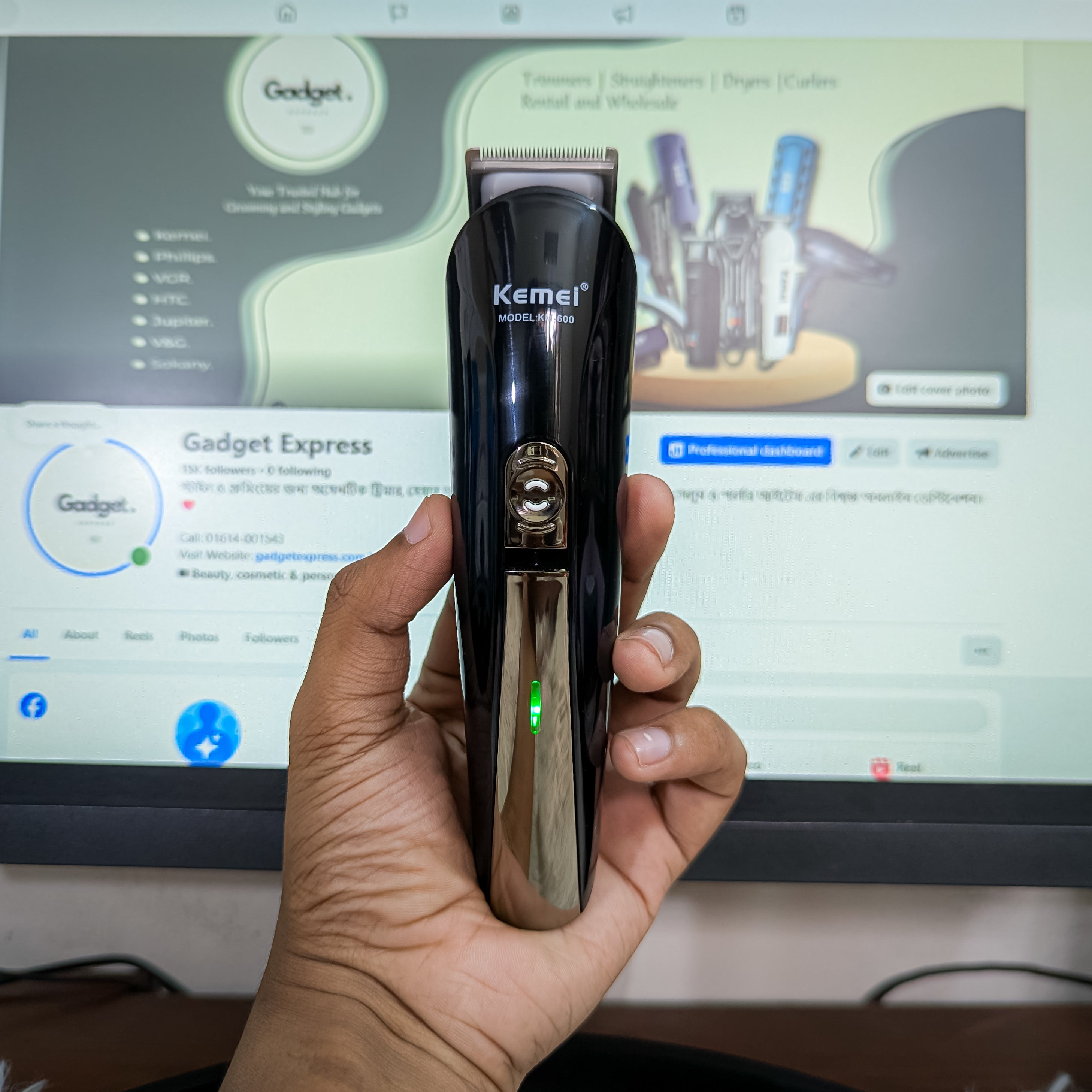 Kemei KM-600 Titanium Blade 11-in-1 Hair Trimmer