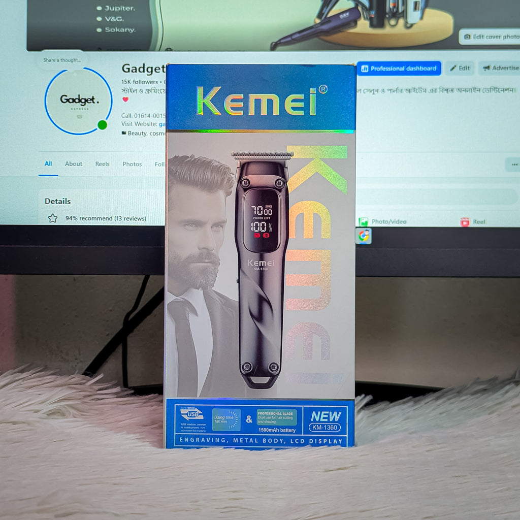 Kemei KM-1360 Professional Cordless Hair Clipper