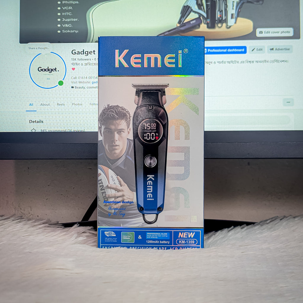 Kemei KM-1359 Professional Cordless Hair & Beard Trimmer